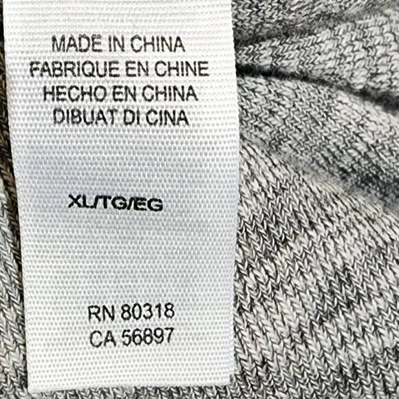 Lucky Brand Pullover Men XL Twisted-Slub Henley Shirt Heathered Grey 3 Button - Picture 6 of 8